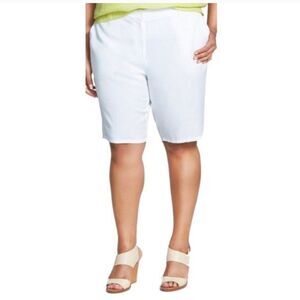Eileen Fisher Shorts 2X White Tencil Comfortable Tapered Shorts Warm Weather